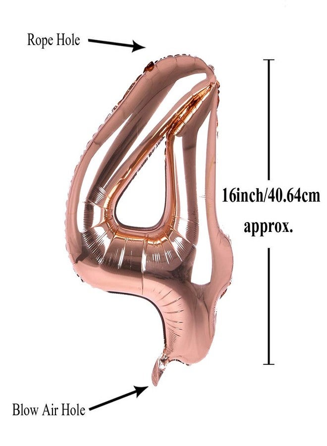 AMFIN Number Foil Balloon - Rose Gold (4 Number) - Image 3